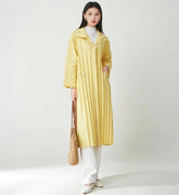 Luxury Plissé Duster Coat